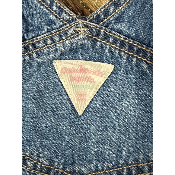 Vintage OshKosh bgosh Bib Overall Dress Girls Size 5 Denim Jean Cute - Picture 4 of 8
